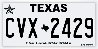 TX license plate CVX2429