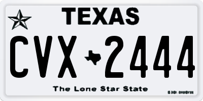 TX license plate CVX2444