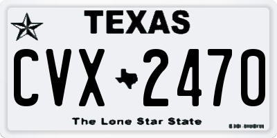 TX license plate CVX2470