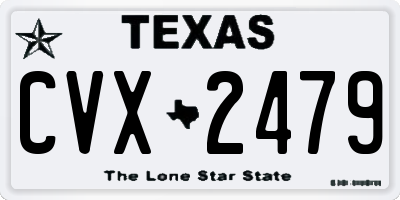TX license plate CVX2479