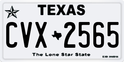 TX license plate CVX2565