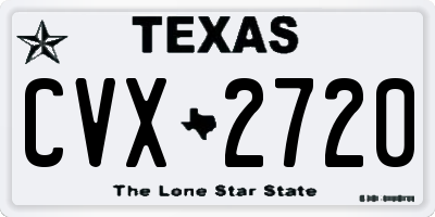 TX license plate CVX2720