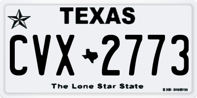 TX license plate CVX2773