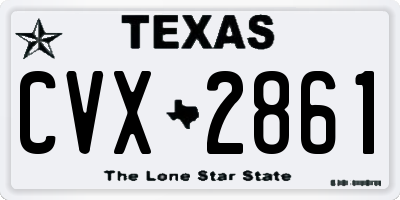 TX license plate CVX2861