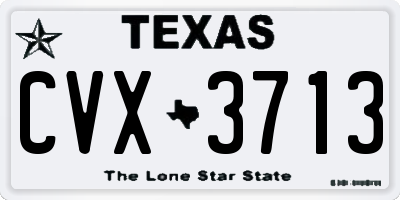 TX license plate CVX3713