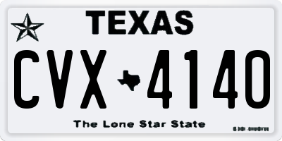 TX license plate CVX4140