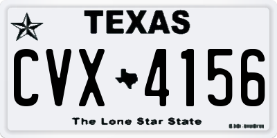 TX license plate CVX4156