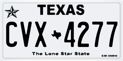 TX license plate CVX4277
