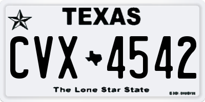 TX license plate CVX4542