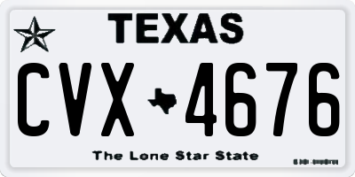 TX license plate CVX4676