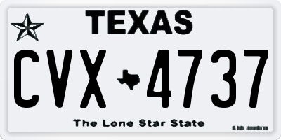 TX license plate CVX4737