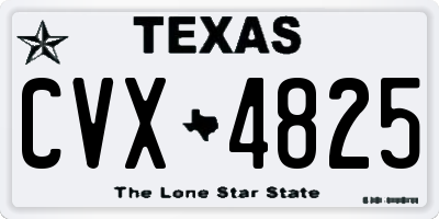 TX license plate CVX4825