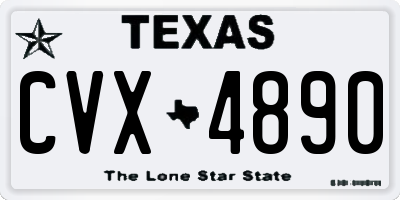 TX license plate CVX4890