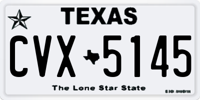 TX license plate CVX5145