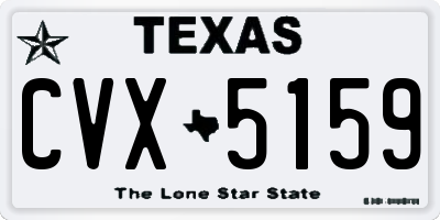 TX license plate CVX5159