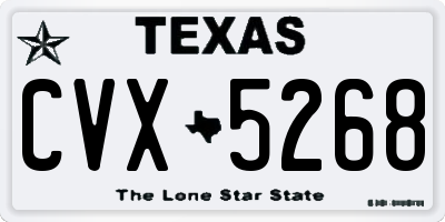 TX license plate CVX5268