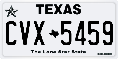 TX license plate CVX5459