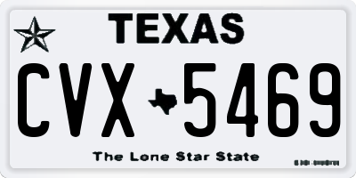 TX license plate CVX5469