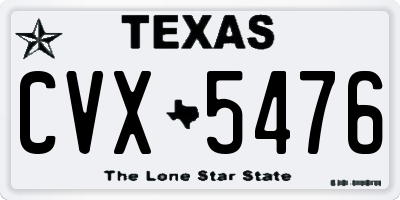 TX license plate CVX5476