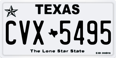 TX license plate CVX5495