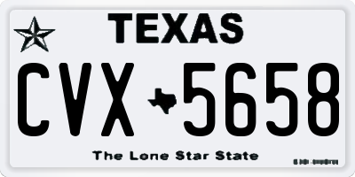 TX license plate CVX5658