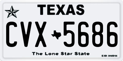 TX license plate CVX5686
