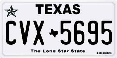 TX license plate CVX5695