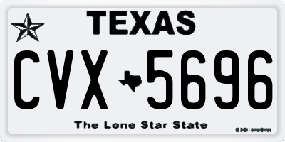 TX license plate CVX5696