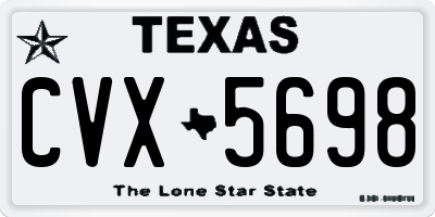 TX license plate CVX5698