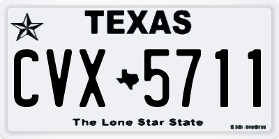 TX license plate CVX5711
