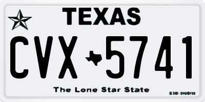 TX license plate CVX5741