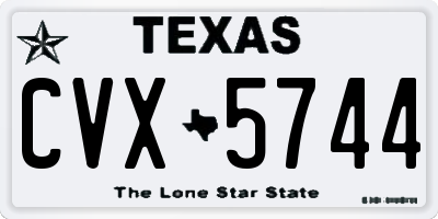 TX license plate CVX5744
