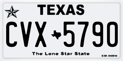 TX license plate CVX5790