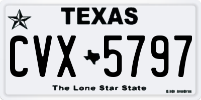 TX license plate CVX5797