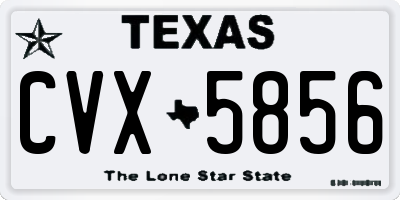 TX license plate CVX5856