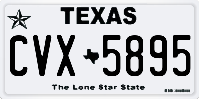 TX license plate CVX5895