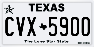 TX license plate CVX5900