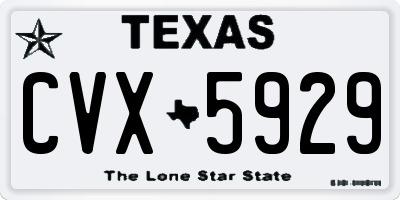 TX license plate CVX5929