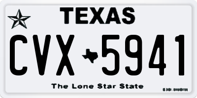 TX license plate CVX5941