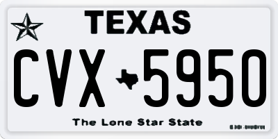 TX license plate CVX5950