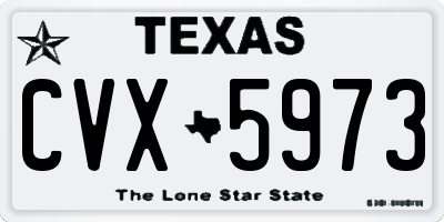 TX license plate CVX5973