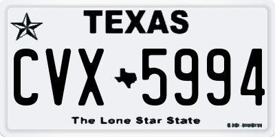 TX license plate CVX5994