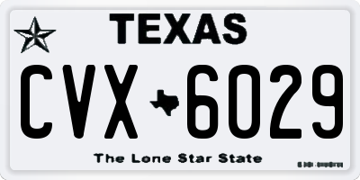 TX license plate CVX6029