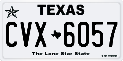 TX license plate CVX6057