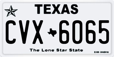 TX license plate CVX6065