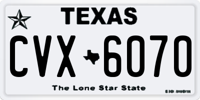TX license plate CVX6070