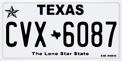 TX license plate CVX6087