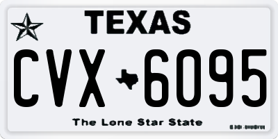TX license plate CVX6095