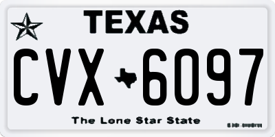 TX license plate CVX6097