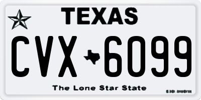 TX license plate CVX6099